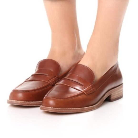 Madewell Shoes - Madewell Elinor Genuine Leather Loafer Chesnut